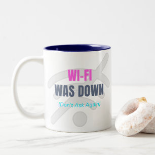 Caneca De Café Em Dois Tons Wi-Fi desligado (Não perguntar novamente)
