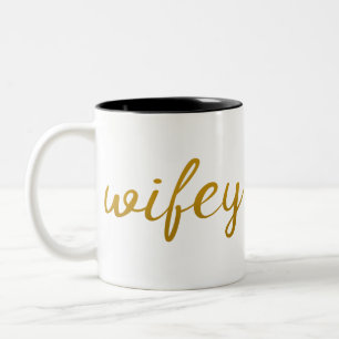 Caneca De Café Em Dois Tons Wifey