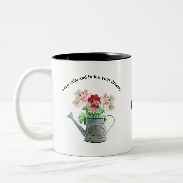 Caneca De Café Em Dois Tons Wild flower blooming (Esquerda)