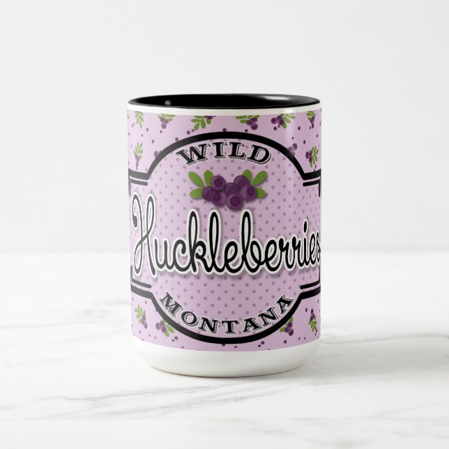 Caneca De Café Em Dois Tons Wild Montana Huckleberry Mug (Centro)