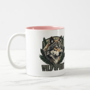 Caneca De Café Em Dois Tons Wild Spirit Wolf Mug