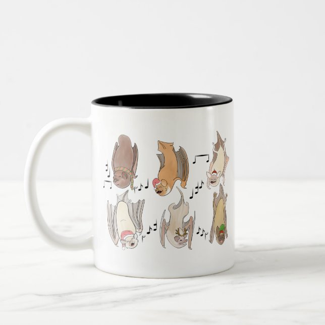 Caneca De Café Em Dois Tons Wild Yultide - Morcegos (Esquerda)