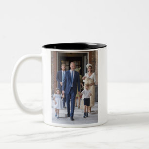 Caneca De Café Em Dois Tons William, Kate e miúdos