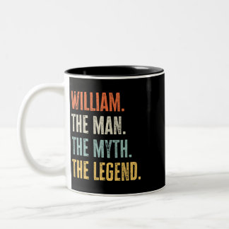 Caneca De Café Em Dois Tons William Man Myth Legend Funny Best Name William