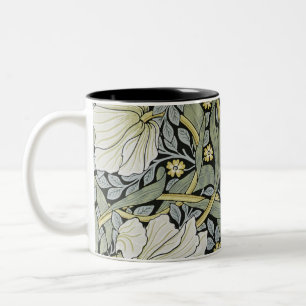 Caneca De Café Em Dois Tons William Morris - design do papel de parede do