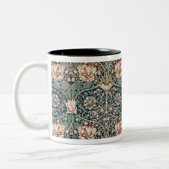 Caneca De Café Em Dois Tons William Morris Honeysuckle  1876 (Esquerda)