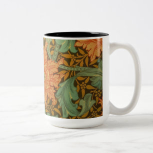 Caneca De Café Em Dois Tons William Morris Solteiro Stem Pattern Art Nouveau