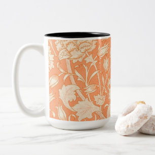 Caneca De Café Em Dois Tons William Morris Wild Tulip famoso padrão