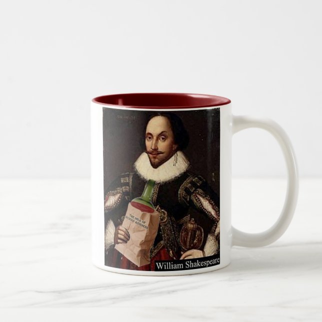 Caneca De Café Em Dois Tons William Shakespeare (Direita)