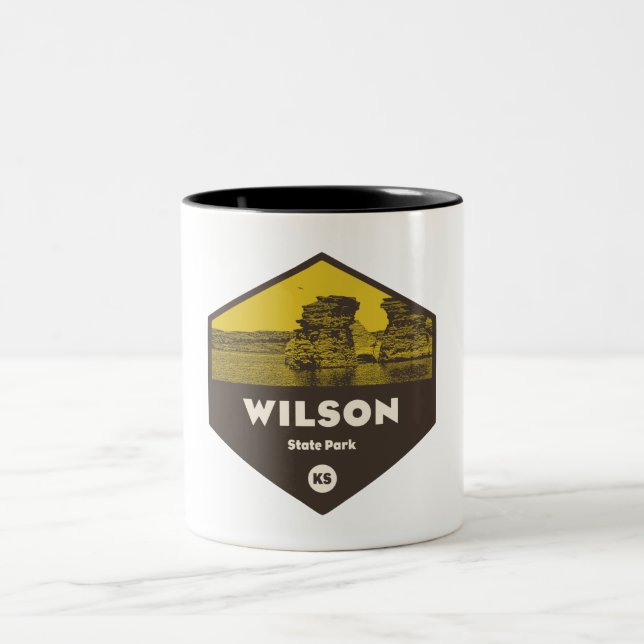 Caneca De Café Em Dois Tons Wilson State Park Kansas (Centro)