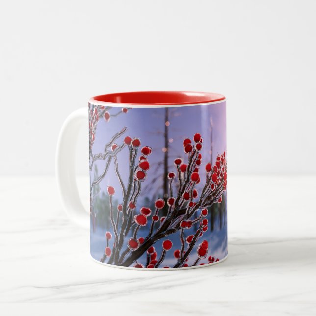 Caneca De Café Em Dois Tons Winterberry in Ice Mug (Frente Esquerda)