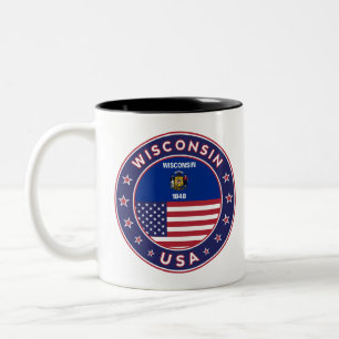 Caneca De Café Em Dois Tons Wisconsin