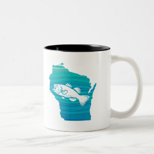 Caneca De Café Em Dois Tons Wisconsin Wave Fisheries