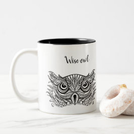 Caneca De Café Em Dois Tons Wise owl