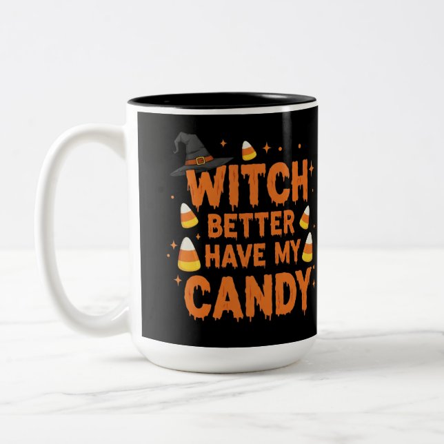 Caneca De Café Em Dois Tons Witch Candy Tee (Esquerda)