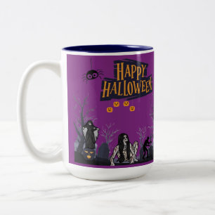 Caneca De Café Em Dois Tons Witching Hour Whispers roxo real