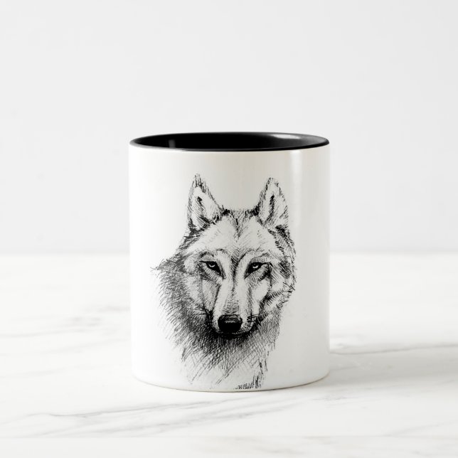 Caneca De Café Em Dois Tons Wolf  (Centro)