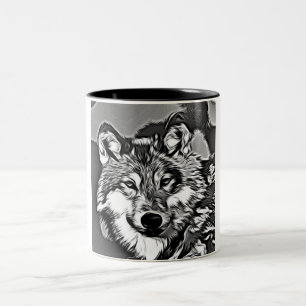 Caneca De Café Em Dois Tons Wolf 2014-0802