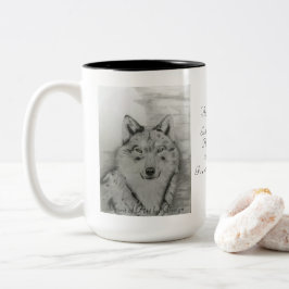 Caneca De Café Em Dois Tons Wolf Coffee Mug De Dois Toneladas