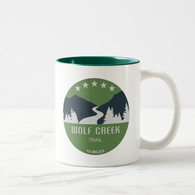 Caneca De Café Em Dois Tons Wolf Creek Trail Dayton Ohio (Direita)