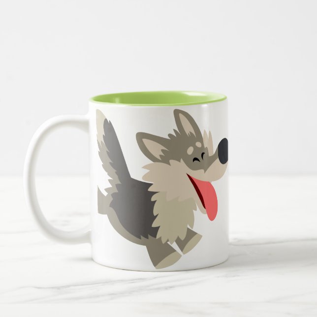 Caneca De Café Em Dois Tons Wolf Mug, Um Cartoon Fértil (Esquerda)