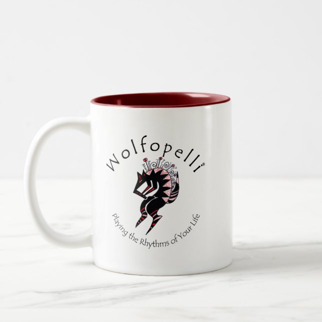 Caneca De Café Em Dois Tons Wolfopelli 3 (Esquerda)