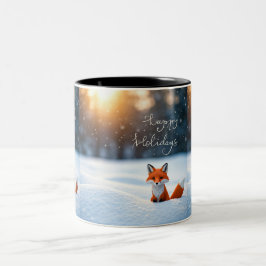 Caneca De Café Em Dois Tons Wonderland Fox Mug