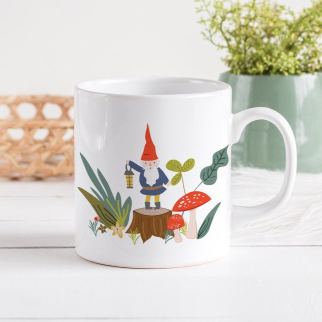Caneca De Café Em Dois Tons Woodland Gnomo (Criador carregado)