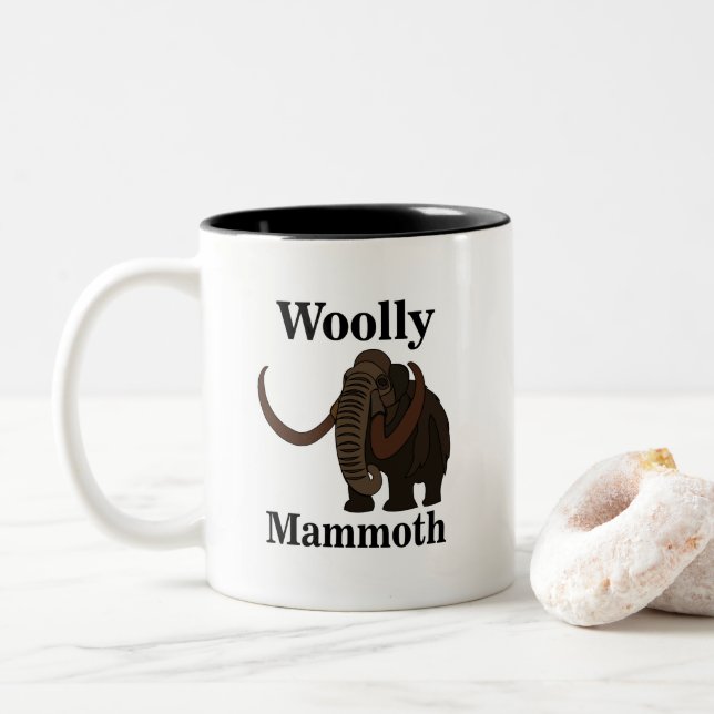 Caneca De Café Em Dois Tons Wooly Mammoth (Com Donut)