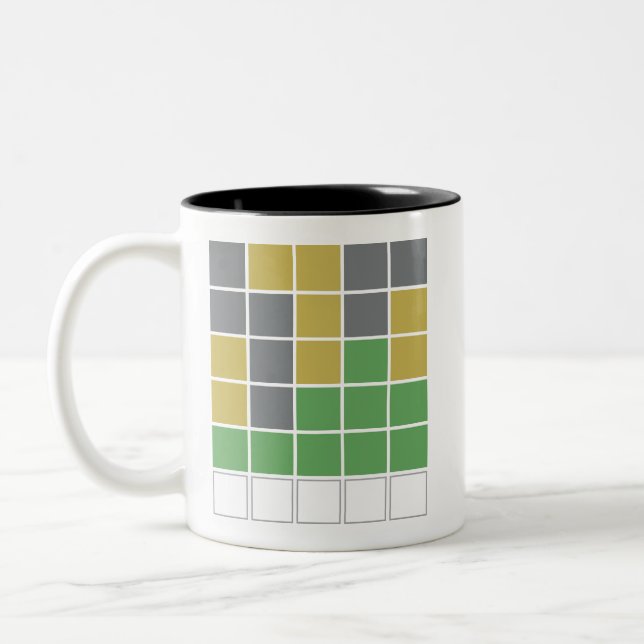Caneca De Café Em Dois Tons Word Quebra-cabeça Grid Mug (Esquerda)