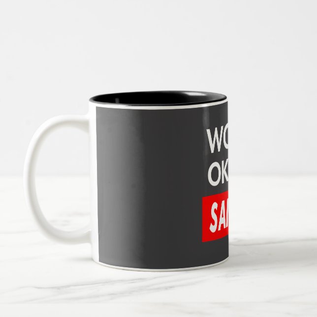 Caneca De Café Em Dois Tons Worldokayest Santoro (Esquerda)