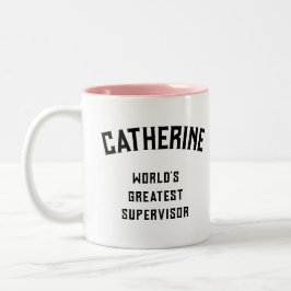 Caneca De Café Em Dois Tons World's Greatest Supervisor
