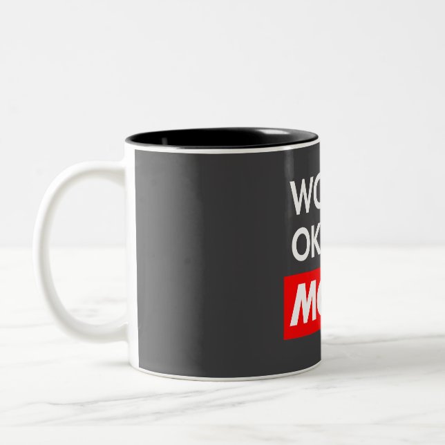 Caneca De Café Em Dois Tons Worlds okayest Moya (Esquerda)