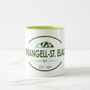 Caneca De Café Em Dois Tons Wrangell-Rua. Parque nacional de Elias