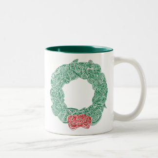 Caneca De Café Em Dois Tons Wreath Natal