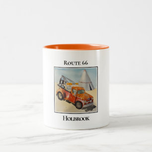 Caneca De Café Em Dois Tons Wrecker e TeePee, Rota 66, Arizona Holbrook