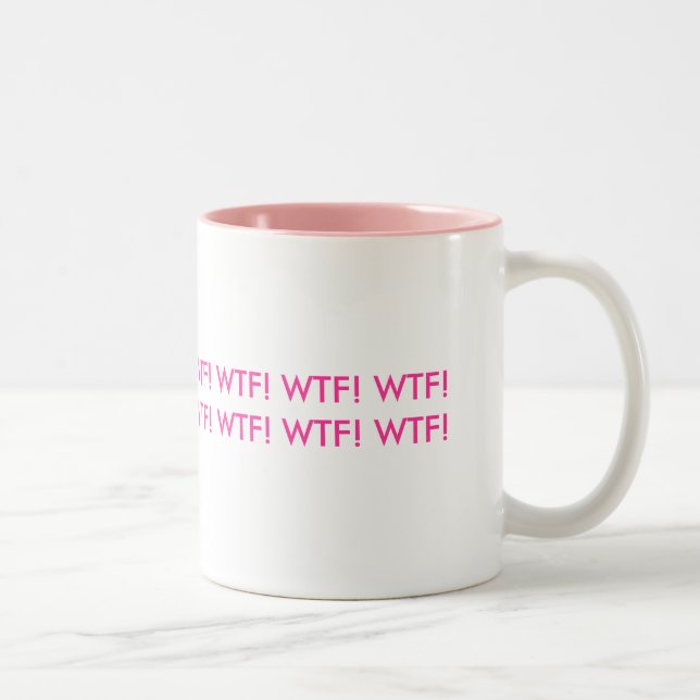Caneca De Café Em Dois Tons WTF! WTF! Caneca! (Direita)