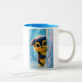 Caneca De Café Em Dois Tons Wuffoo Molli Cute Kawaii Puppy Ice cave 