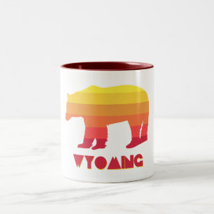 Caneca De Café Em Dois Tons Wyoming Bear