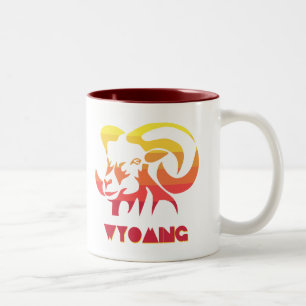 Caneca De Café Em Dois Tons Wyoming Bighorn Sheep