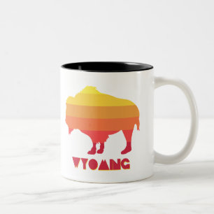 Caneca De Café Em Dois Tons Wyoming Bison