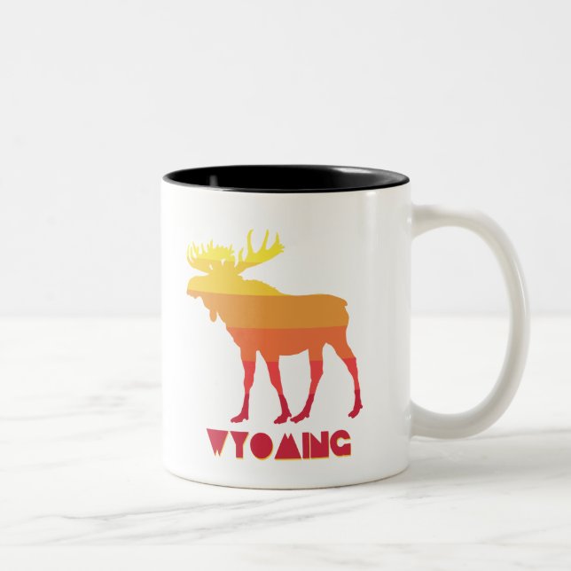 Caneca De Café Em Dois Tons Wyoming Moose (Direita)