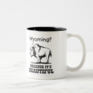Caneca De Café Em Dois Tons Wyoming? Porque é bonito