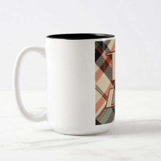 Caneca De Café Em Dois Tons xadrez 1940 Mug de dois tons