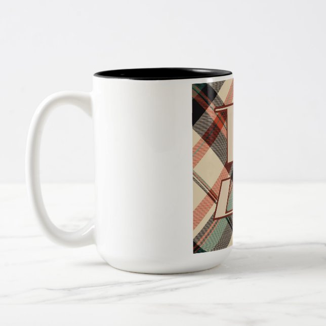 Caneca De Café Em Dois Tons xadrez 1940 Mug de dois tons (Esquerda)