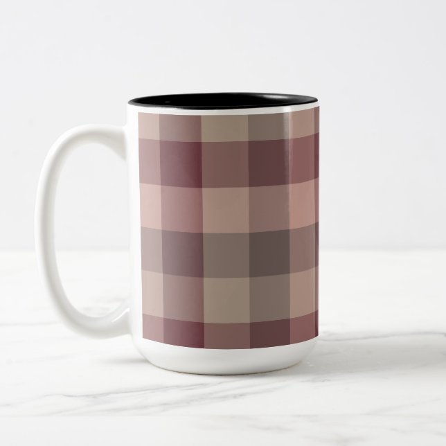 Caneca De Café Em Dois Tons Xadrez de blushwood (Esquerda)
