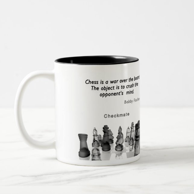 Caneca De Café Em Dois Tons Xadrez de MugChess (Esquerda)