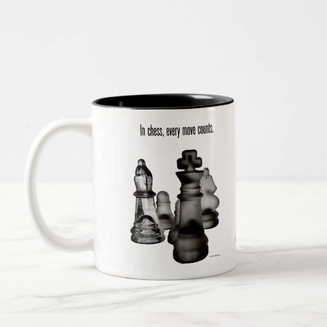 Caneca De Café Em Dois Tons Xadrez de MugChess (Esquerda)