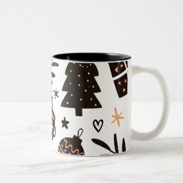 Caneca De Café Em Dois Tons xams pattrens