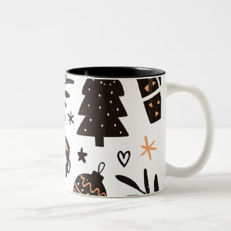Caneca De Café Em Dois Tons xams pattrens